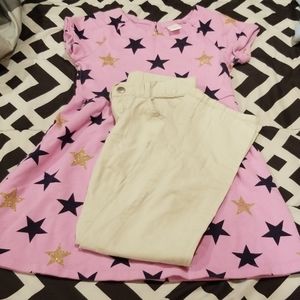 Girl dress and boy pants